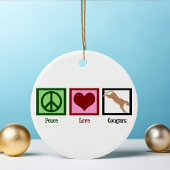 Peace Liebe Cougars Keramik Ornament