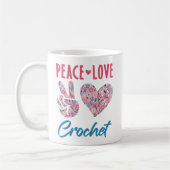 Peace Liebe Crochet Kaffeetasse (Links)