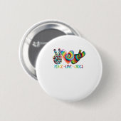Peace Liebe Crocs Funny Gift Button (Vorne & Hinten)