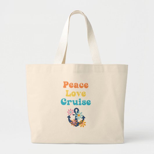 Peace Liebe Cruise Large Tote Bag Jumbo Stoffbeutel (Vorne)