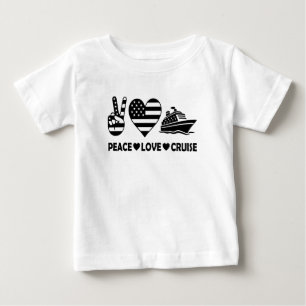Peace Liebe Cruise USA Vacation Vibes Baby T-shirt