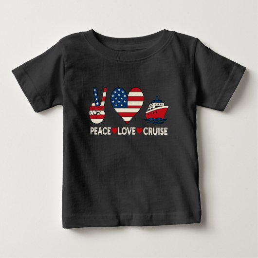 Peace Liebe Cruise USA Vacation Vibes Baby T-shirt (Vorderseite)
