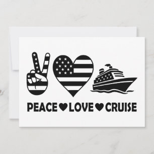 Peace Liebe Cruise USA Vacation Vibes Einladung