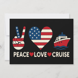 Peace Liebe Cruise USA Vacation Vibes Einladung