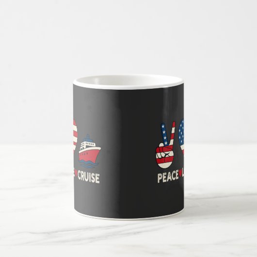Peace Liebe Cruise USA Vacation Vibes Kaffeetasse (Mittel)