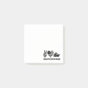 Peace Liebe Cruise USA Vacation Vibes Post-it Klebezettel