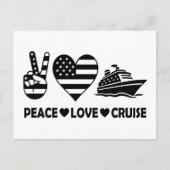 Peace Liebe Cruise USA Vacation Vibes Postkarte (Vorderseite)