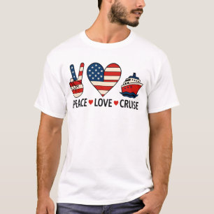 Peace Liebe Cruise USA Vacation Vibes T-Shirt