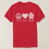 Peace Liebe Cupcake Funny Bake Baker Cupcupi T-Shirt (Design vorne)