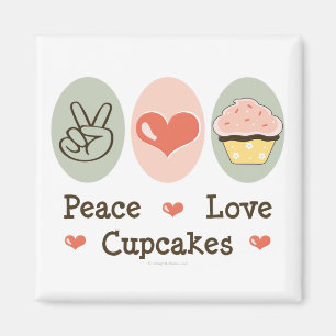 Peace Liebe Cupcakes Magnet
