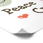 Peace Liebe Cupcakes Poster (Ecke)