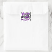 Peace Liebe Cure 2 Chiari Malformation Runder Aufkleber (Tasche)