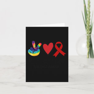 Peace Liebe Cure Blood Cancer Awareness Support Sq Karte