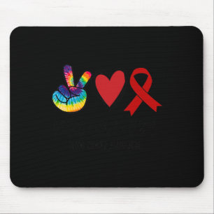 Peace Liebe Cure Blood Cancer Awareness Support Sq Mousepad