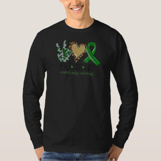 Peace Liebe Cure Cerebral Palsy Bewusstsein Cp War T-Shirt