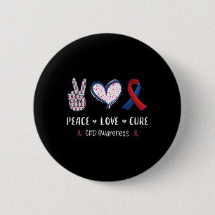 Peace Liebe Cure Chd Heart Disease Awareness Men W Button