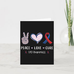 Peace Liebe Cure Chd Heart Disease Awareness Men W Karte