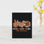 Peace Liebe Cure CRPS Awareness Monatskrieger Oran Karte (Gelbe Blume)