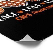 Peace Liebe Cure CRPS Awareness Monatskrieger Oran Poster (Ecke)