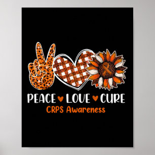 Peace Liebe Cure Crps Awareness Montag Krieger Ora Poster