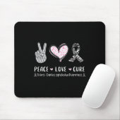 Peace Liebe Cure Ehlers-danlos Syndrom Bewusstsein Mousepad (Mit Mouse)