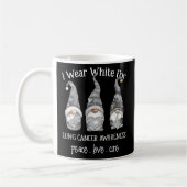 Peace Liebe Cure I Wear White Gnome Lung Cancer Aw Kaffeetasse (Links)