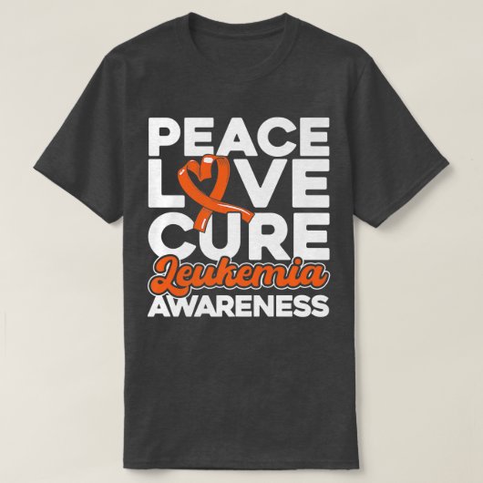 Peace Liebe Cure Leukämie Awareness 1 T-Shirt (Design vorne)