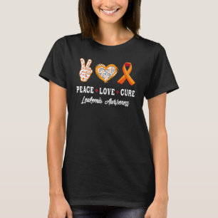 Peace Liebe Cure Leukemia Awareness Counter T-Shirt