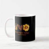 Peace Liebe Cure Leukemia Awareness Gift Kaffeetasse (Links)