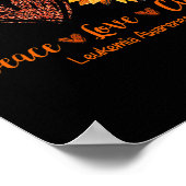 Peace Liebe Cure Leukemia Awareness Gift Poster (Ecke)