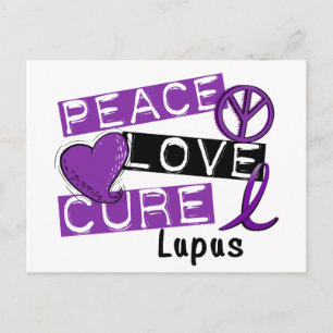 Peace Liebe Cure Lupus Postkarte