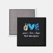 Peace Liebe Cure Mowat-wilson Syndrom Blauer Schle Magnet (Vorderseite/Rückseite)