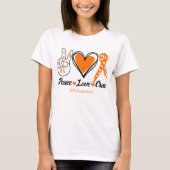 Peace Liebe Cure MS Bewusstsein T-Shirt (Vorderseite)