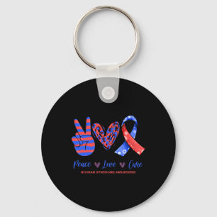 Peace Liebe Cure Noonan Syndrome Awareness Schlüsselanhänger