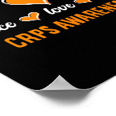 Peace Liebe Cure Orange Ribbon Rsd Crps Bewusstsei Poster (Ecke)