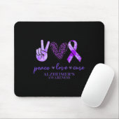 Peace Liebe Cure Ribbon Leopard Heimerheimer Brain Mousepad (Mit Mouse)