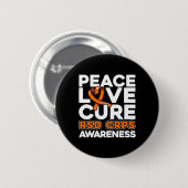 Peace Liebe Cure Rsd Crps Bewusstsein Button (Vorne & Hinten)