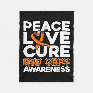 Peace Liebe Cure Rsd Crps Bewusstsein Fleecedecke
