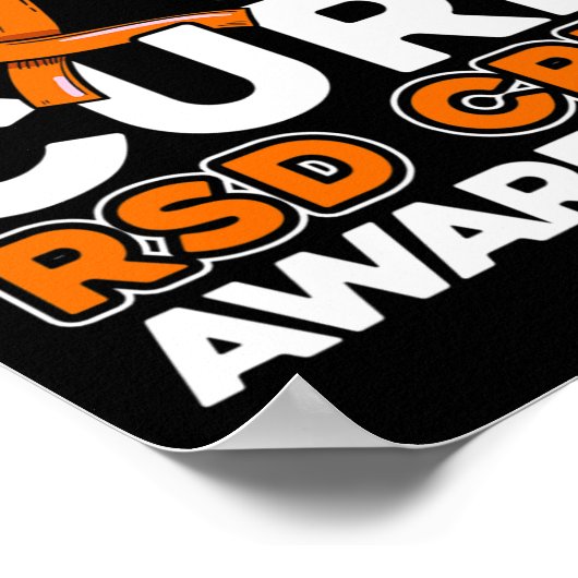 Peace Liebe Cure Rsd Crps Bewusstsein Poster (Ecke)