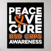 Peace Liebe Cure Rsd Crps Bewusstsein Poster (Vorne)