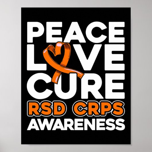 Peace Liebe Cure Rsd Crps Bewusstsein Poster (Vorne)