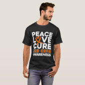 Peace Liebe Cure Rsd Crps Bewusstsein T-Shirt (Vorne ganz)