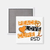 Peace Liebe Cure RSD Reflex Sympathische Dystrophi Magnet (Vorderseite/Rückseite)