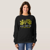 Peace Liebe Cure Sonnenblume Leopard Spina Bifida Sweatshirt (Vorne ganz)