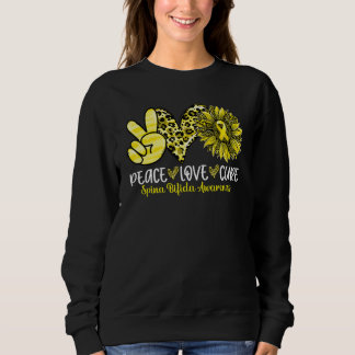 Peace Liebe Cure Sonnenblume Leopard Spina Bifida Sweatshirt