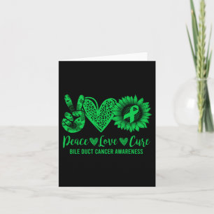 Peace Liebe Cure Sunflower Bile Duct Cancer Awaren Karte
