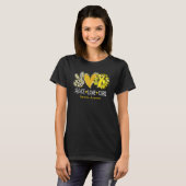 Peace Liebe Cure Sunflower Yellow Ribbon Sarcoma A T-Shirt (Vorne ganz)