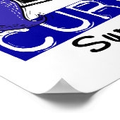 Peace Liebe Cure Syringomyelia Poster (Ecke)