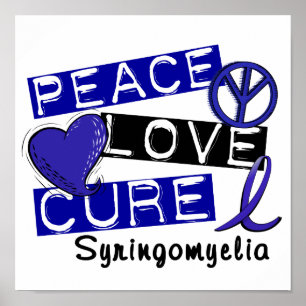 Peace Liebe Cure Syringomyelia Poster