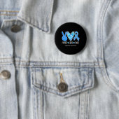 Peace Liebe Cure T1d Diabetes Awareness Blue Ribbo Button (Beispiel)